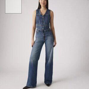 Levi's Ribcage wide Leg Medium Blue Jeans Size 24 x 32